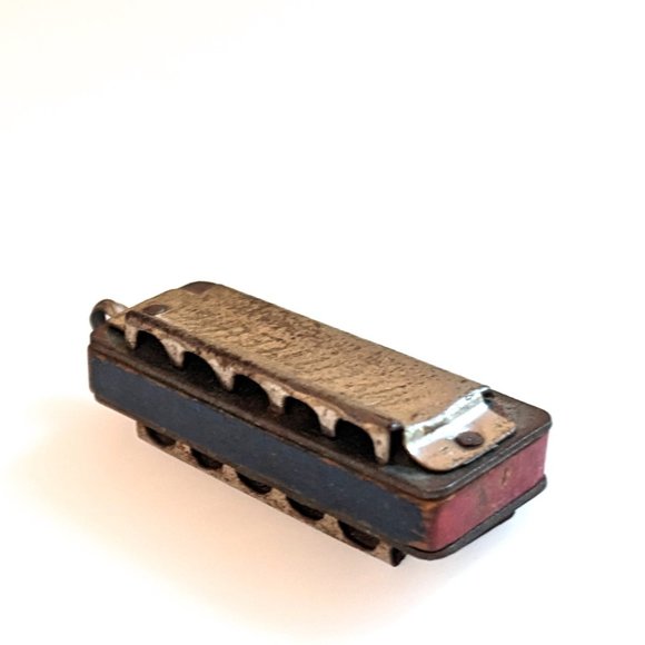 Vintage Tiny Working Harmonica Pendant - My Little One, Made in Germany - Picture 1 of 4